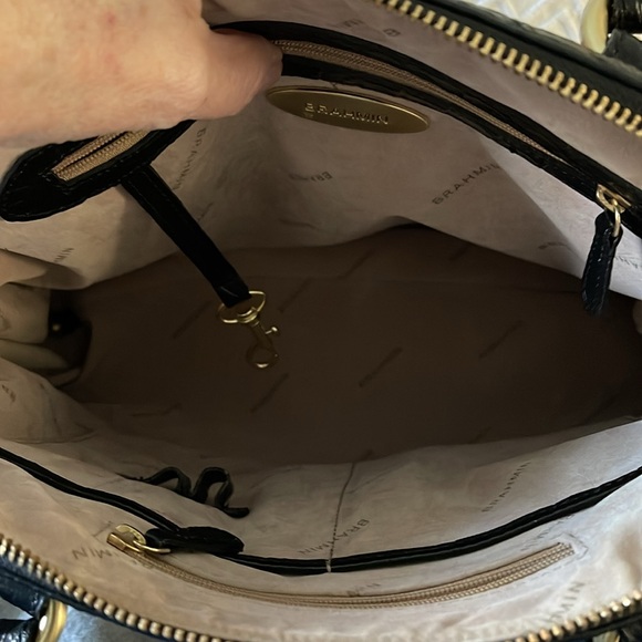 Brahmin 'Louise Rose' Croc Embossed Satchel - Picture 3 of 7